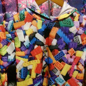 Colorful 3D Block print boys casual pull over hoodie